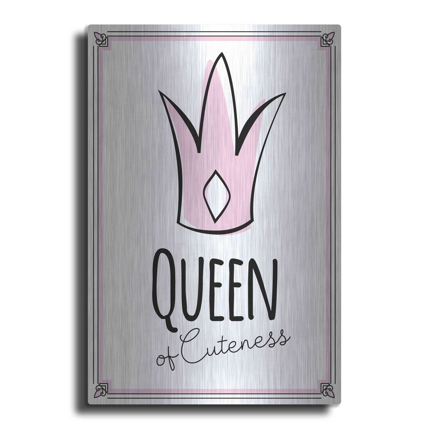 Luxe Metal Art 'Queen of Cuteness' by Ayse, Metal Wall Art