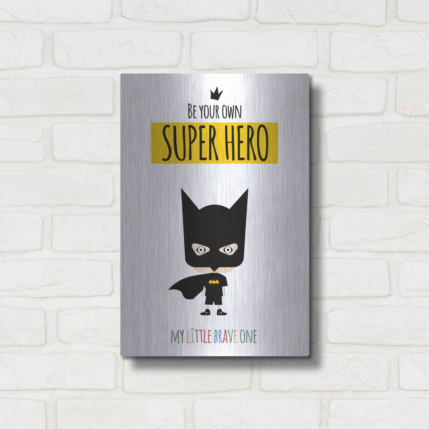 Luxe Metal Art 'Superhero One' by Ayse, Metal Wall Art,12x16