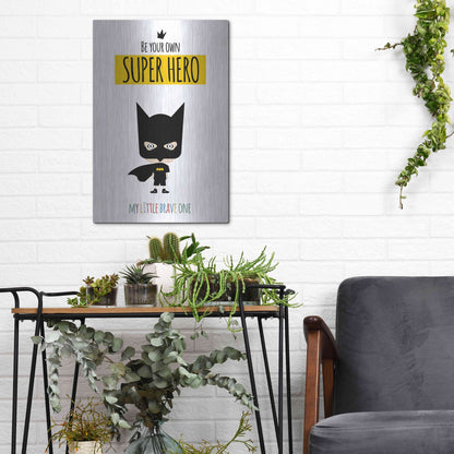 Luxe Metal Art 'Superhero One' by Ayse, Metal Wall Art,12x16