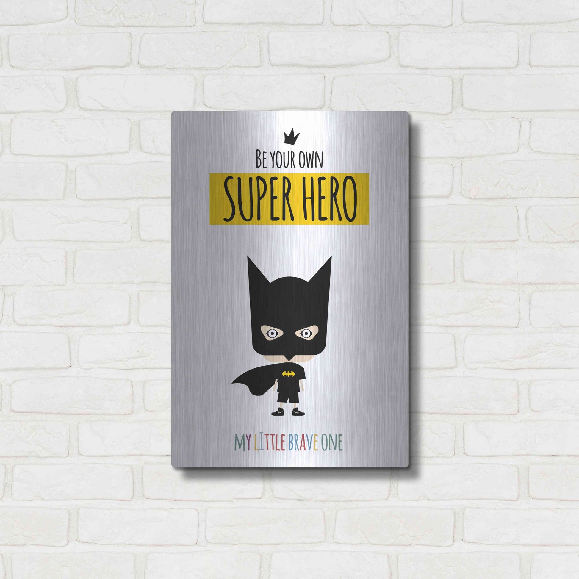 Luxe Metal Art 'Superhero One' by Ayse, Metal Wall Art,16x24