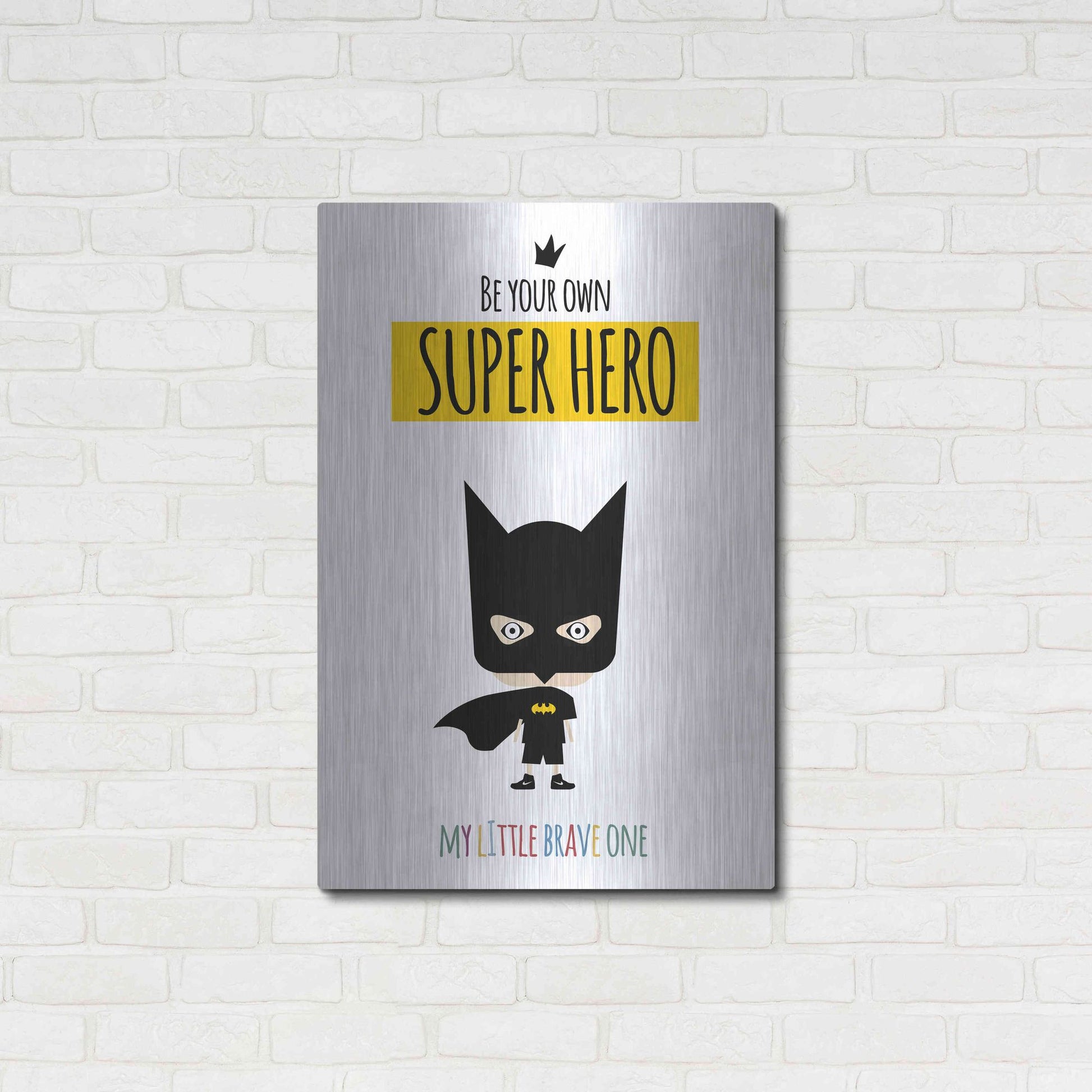 Luxe Metal Art 'Superhero One' by Ayse, Metal Wall Art,24x36