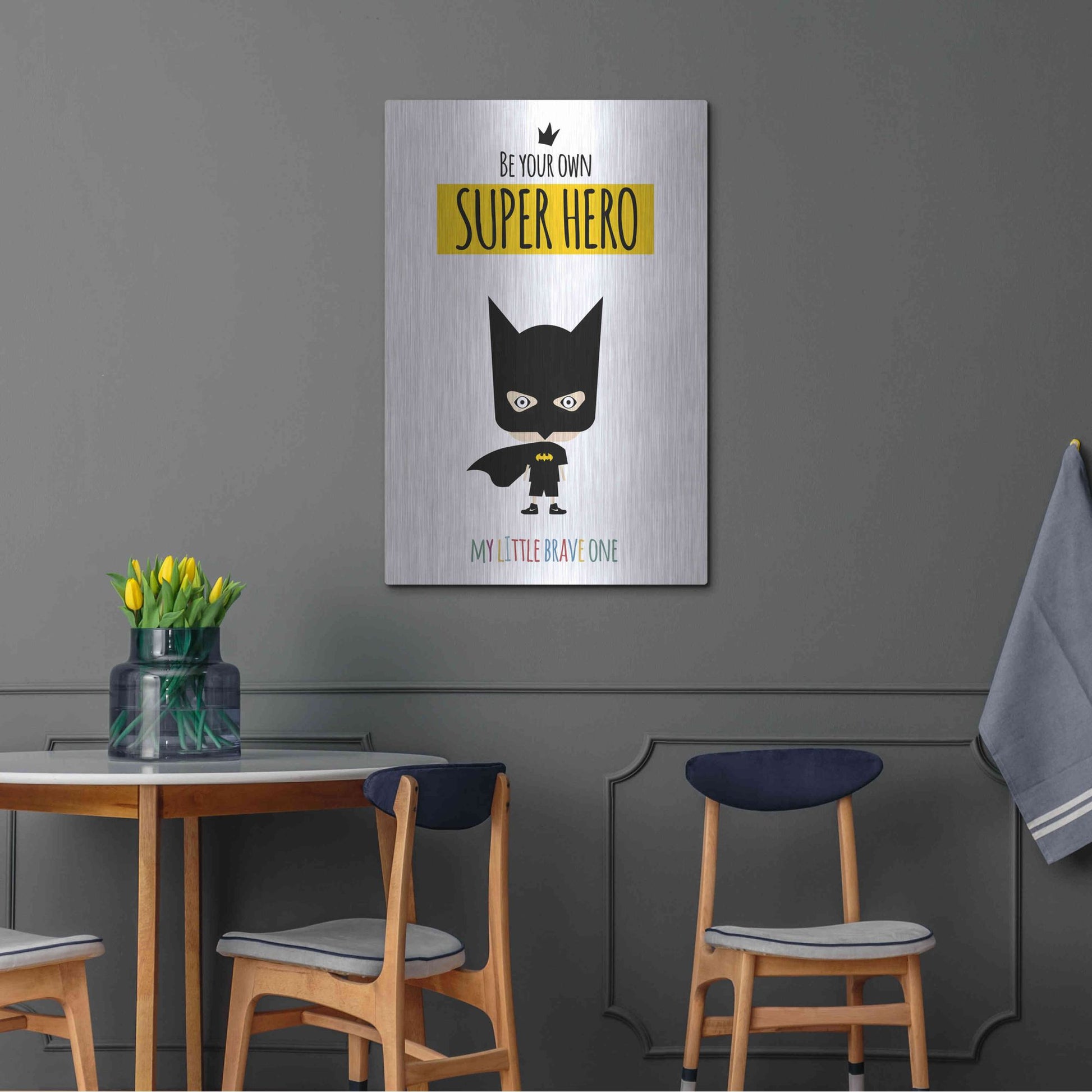 Luxe Metal Art 'Superhero One' by Ayse, Metal Wall Art,24x36