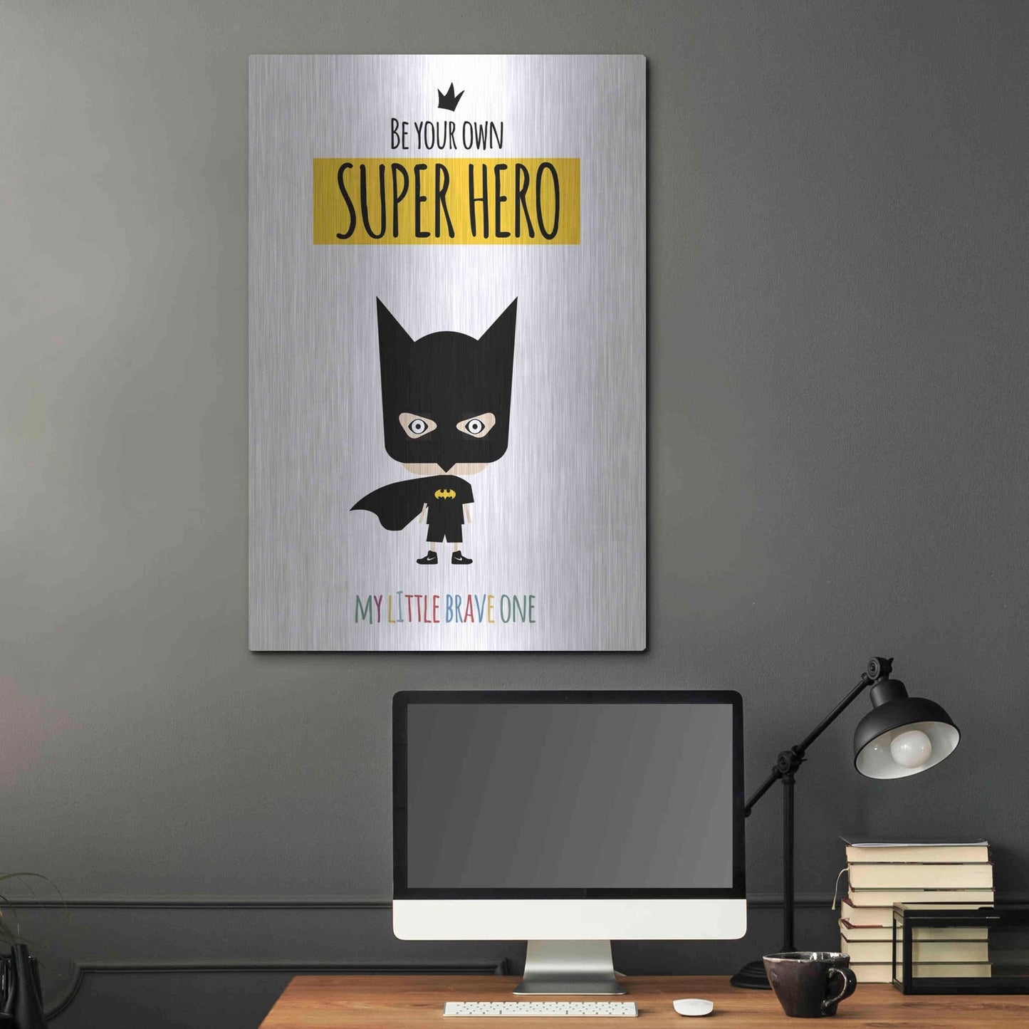 Luxe Metal Art 'Superhero One' by Ayse, Metal Wall Art,24x36