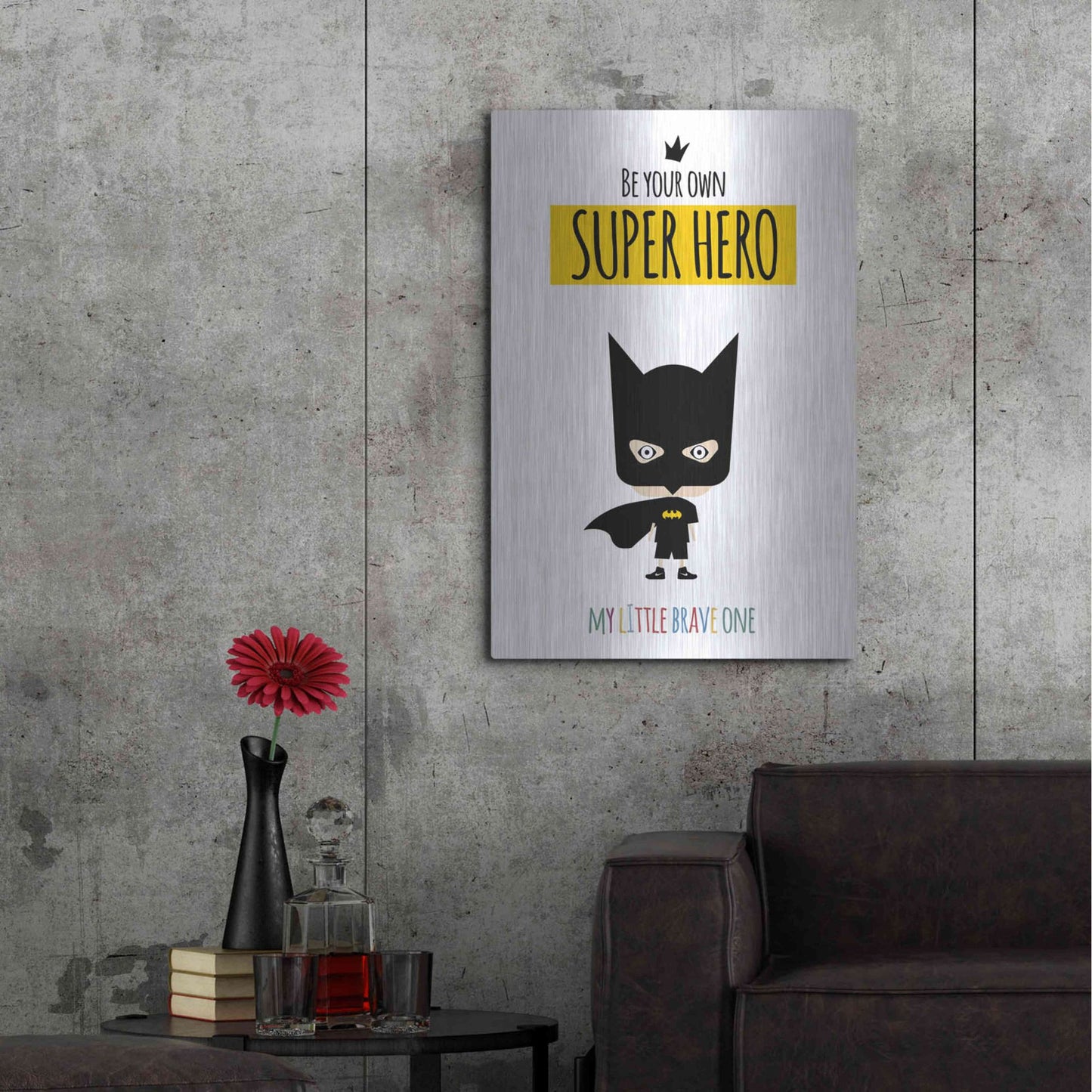 Luxe Metal Art 'Superhero One' by Ayse, Metal Wall Art,24x36