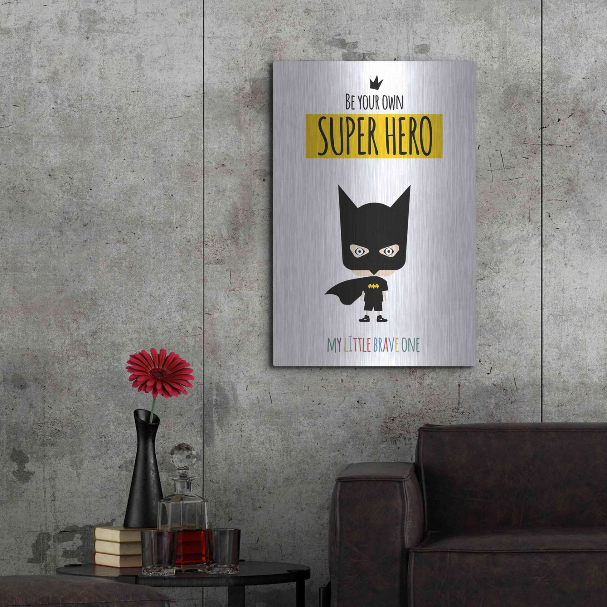 Luxe Metal Art 'Superhero One' by Ayse, Metal Wall Art,24x36