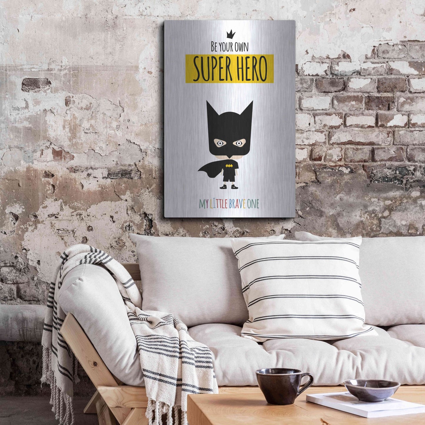 Luxe Metal Art 'Superhero One' by Ayse, Metal Wall Art,24x36