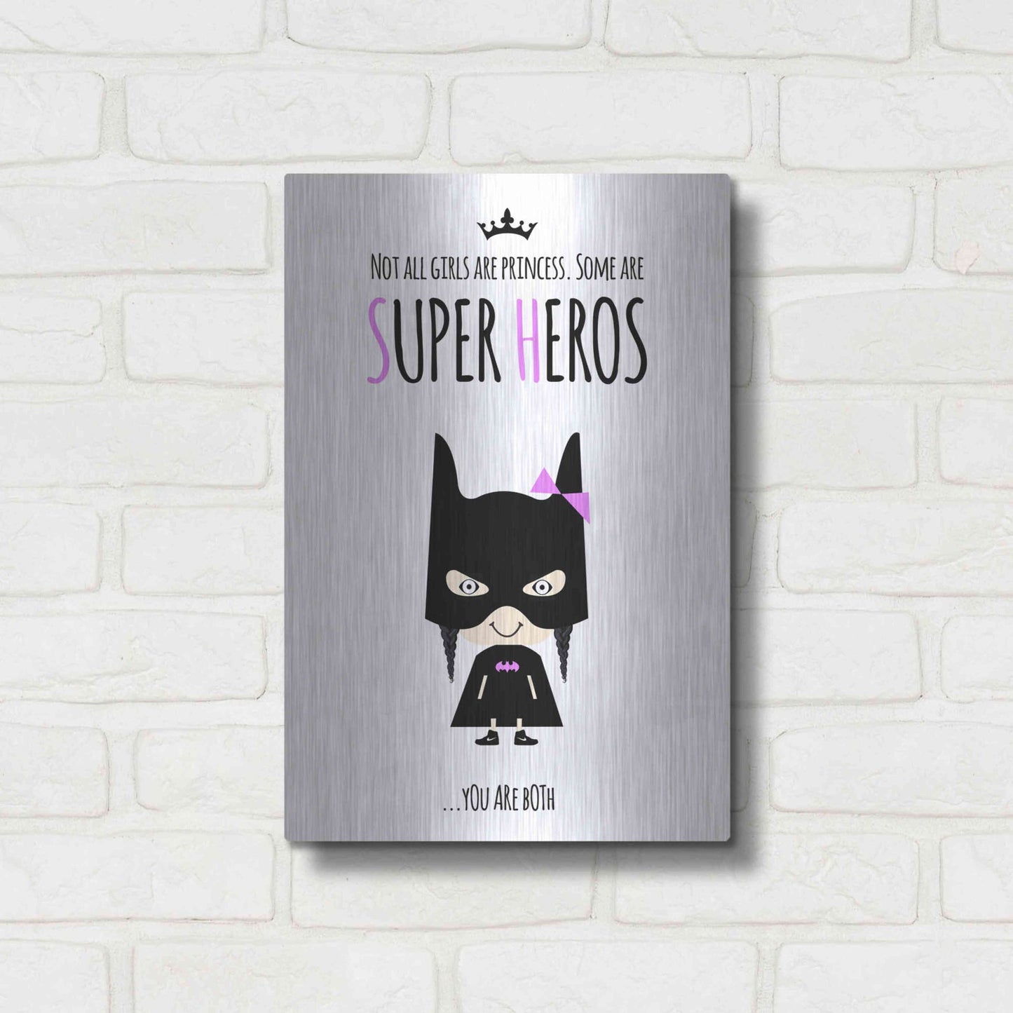 Luxe Metal Art 'Superhero Two' by Ayse, Metal Wall Art,12x16