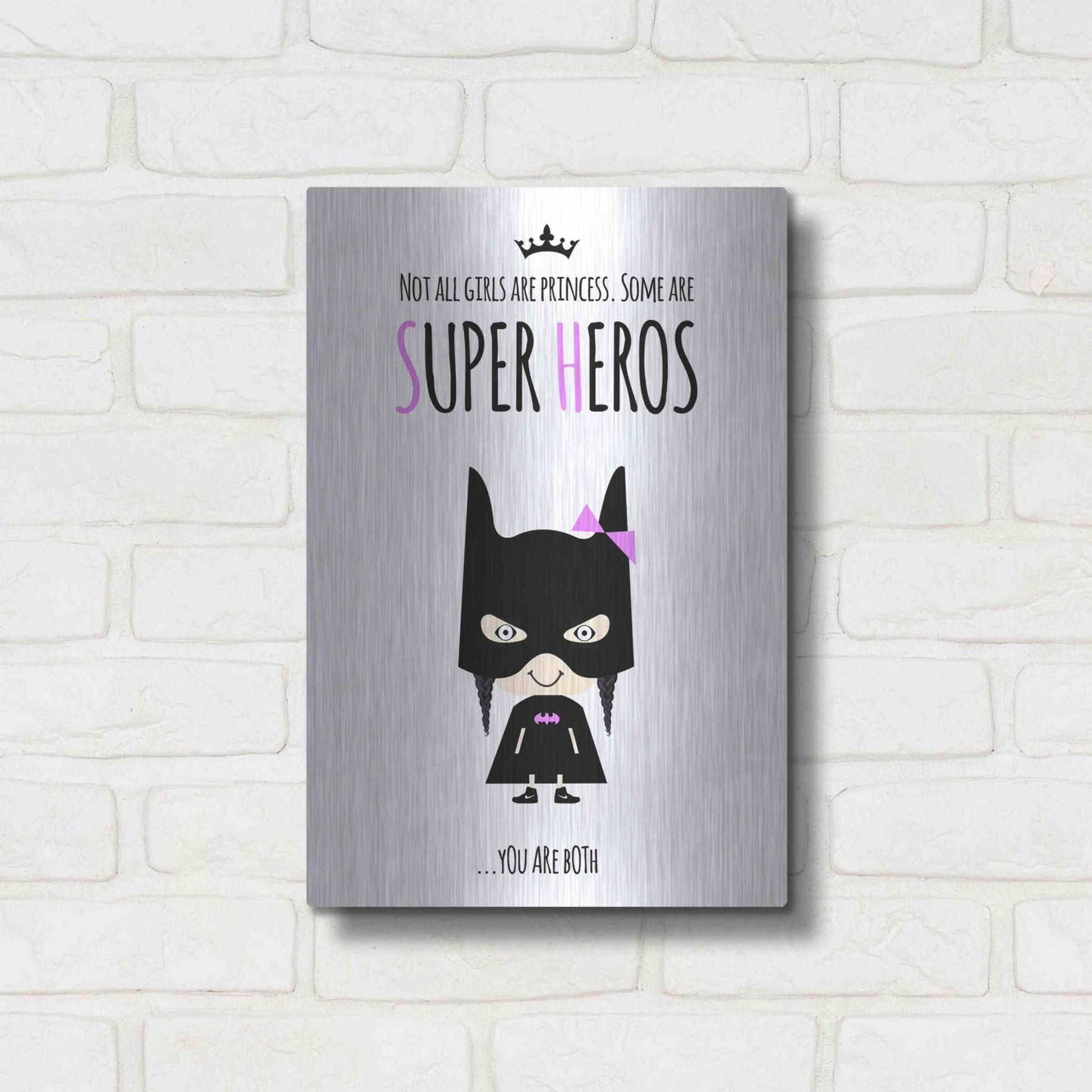 Luxe Metal Art 'Superhero Two' by Ayse, Metal Wall Art,12x16