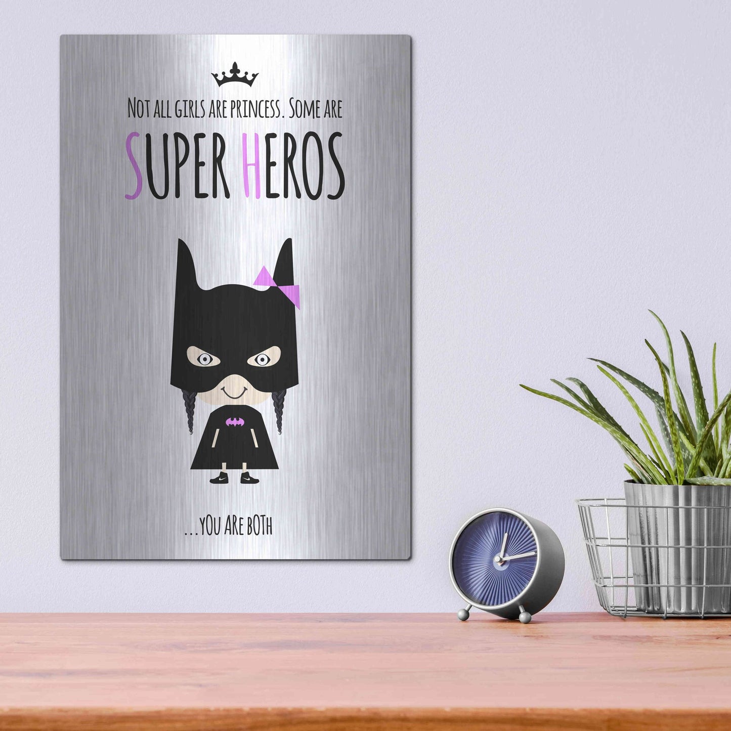 Luxe Metal Art 'Superhero Two' by Ayse, Metal Wall Art,12x16