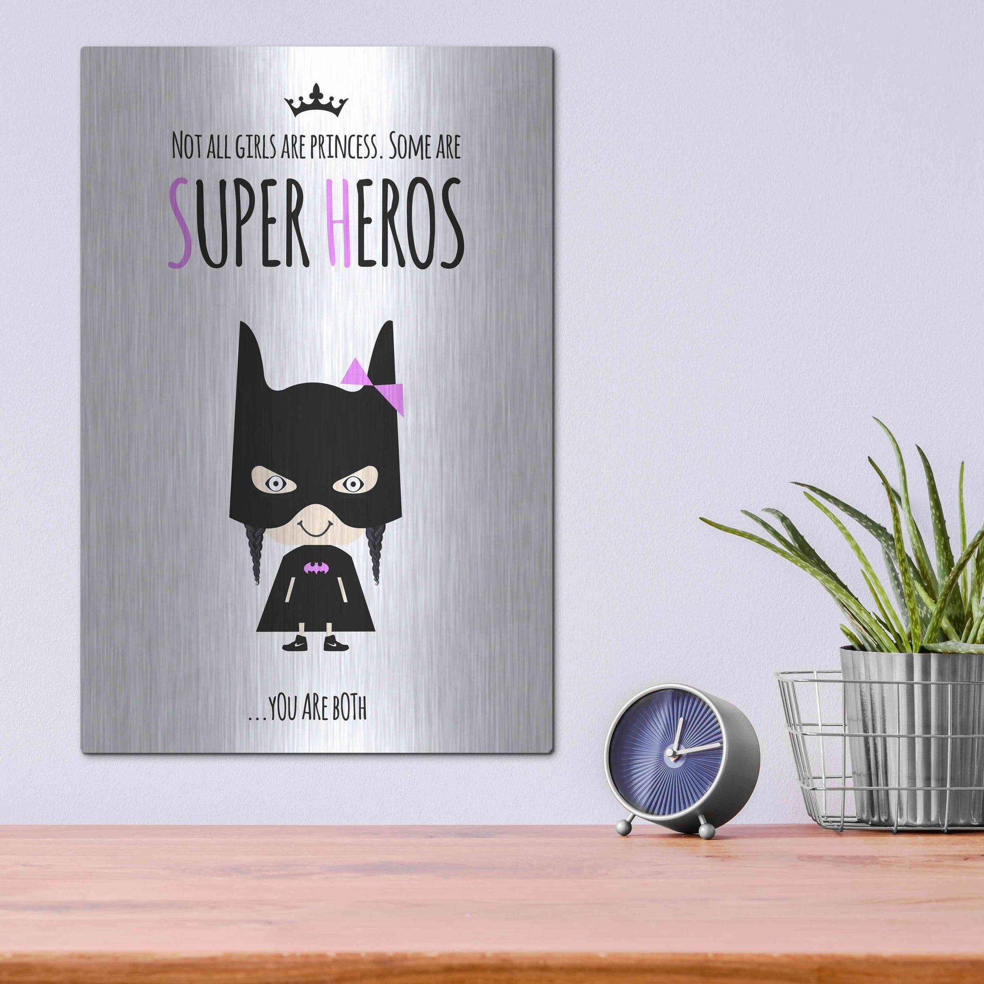 Luxe Metal Art 'Superhero Two' by Ayse, Metal Wall Art,12x16