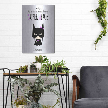 Luxe Metal Art 'Superhero Two' by Ayse, Metal Wall Art,12x16