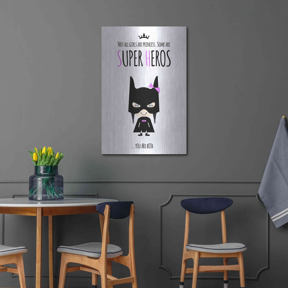 'Superhero Two' by Ayse – Metal Wall Art, 24x36 room view
