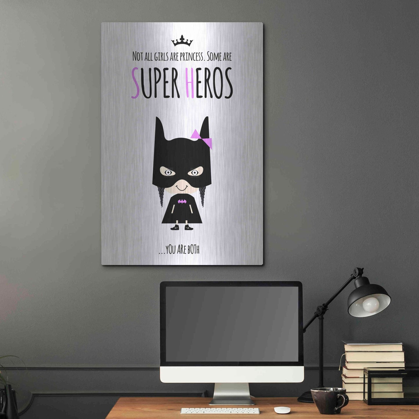 Luxe Metal Art 'Superhero Two' by Ayse, Metal Wall Art,24x36