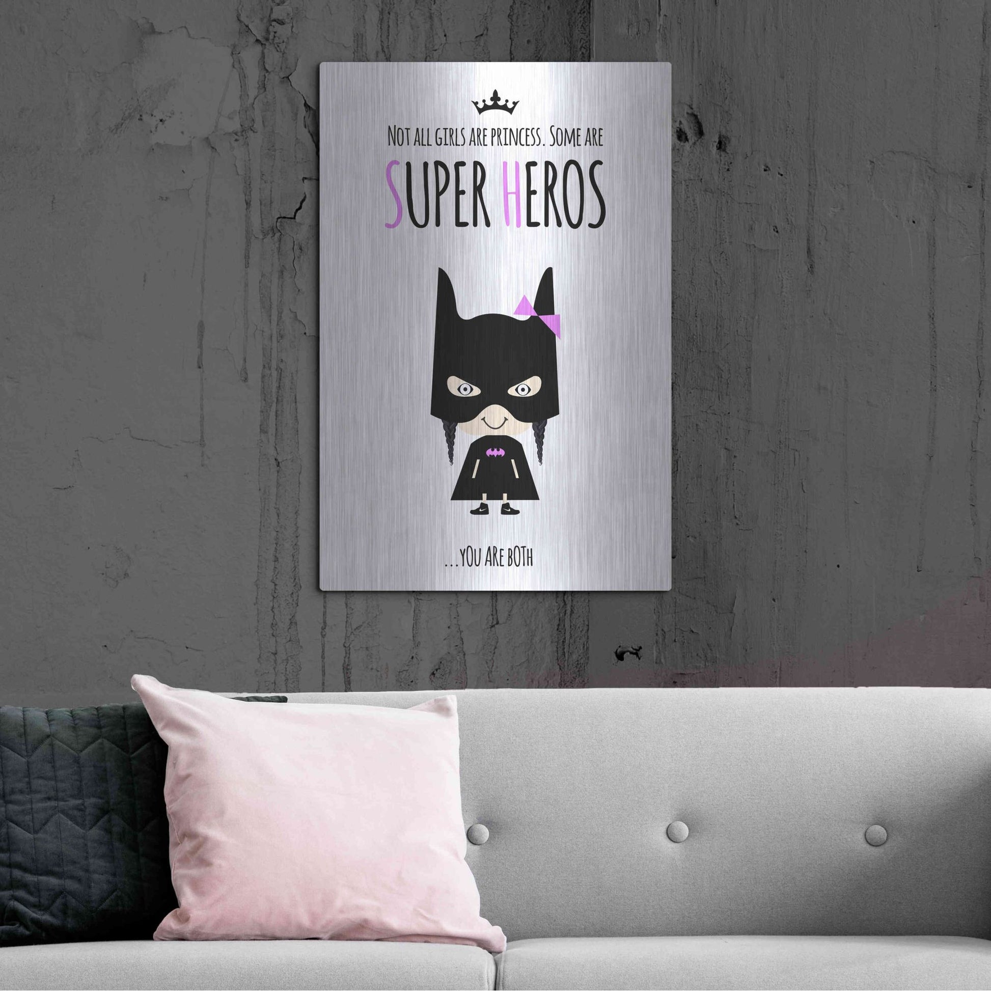 Luxe Metal Art 'Superhero Two' by Ayse, Metal Wall Art,24x36