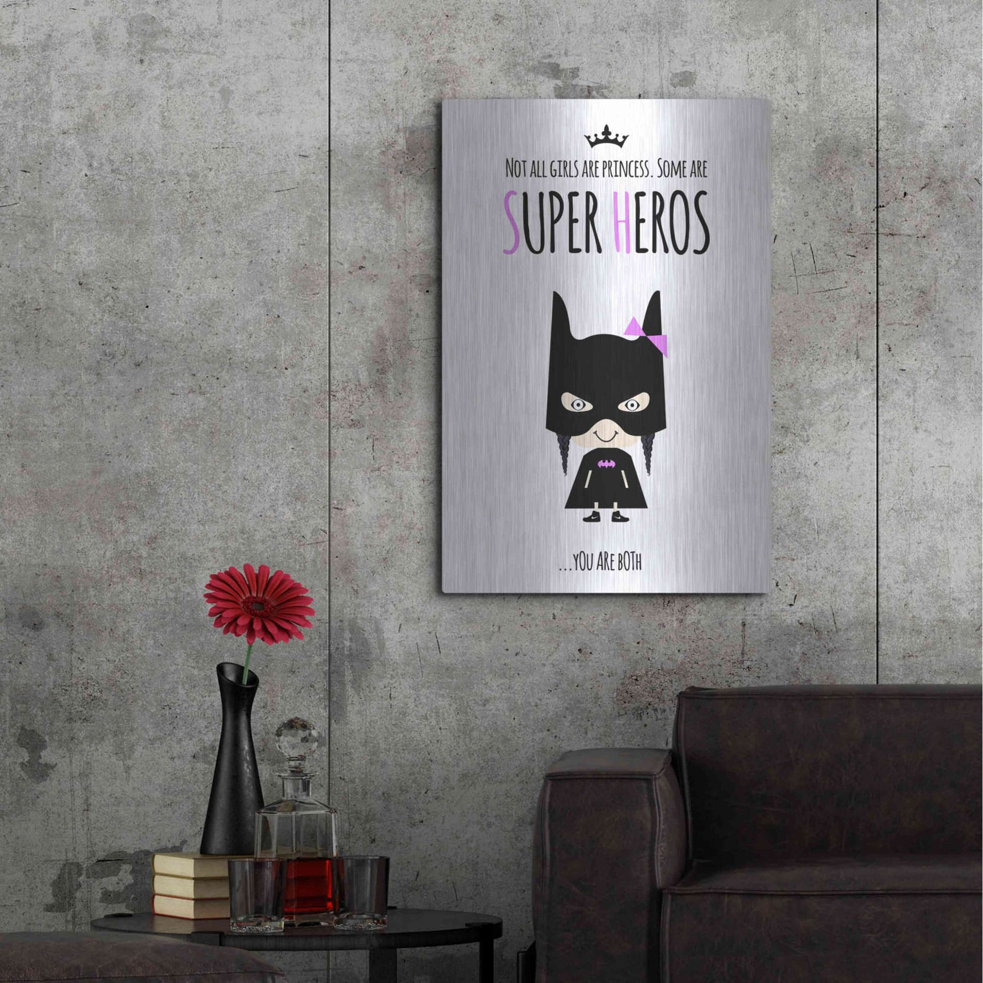 Luxe Metal Art 'Superhero Two' by Ayse, Metal Wall Art,24x36