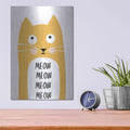 'Meow' by Ayse – Metal Wall Art, 12x16 room view