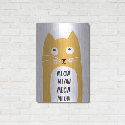 Luxe Metal Art 'Meow' by Ayse, Metal Wall Art,24x36