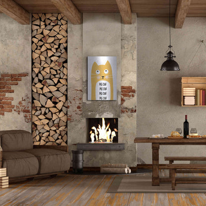 Luxe Metal Art 'Meow' by Ayse, Metal Wall Art,24x36