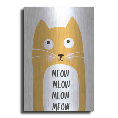 Luxe Metal Art 'Meow' by Ayse, Metal Wall Art