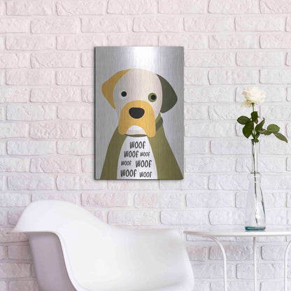 Luxe Metal Art 'Woof' by Ayse, Metal Wall Art,16x24