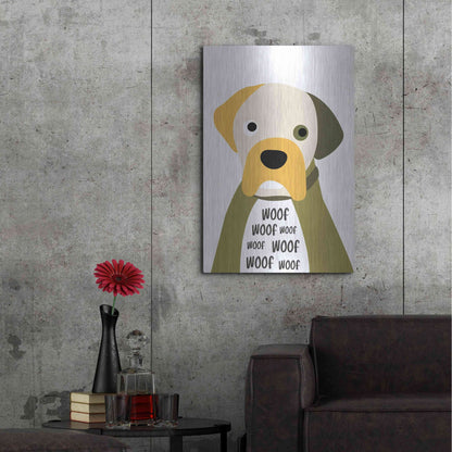 Luxe Metal Art 'Woof' by Ayse, Metal Wall Art,24x36