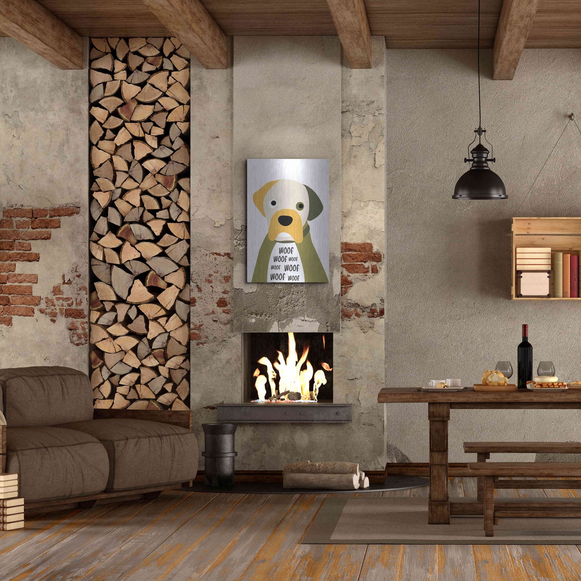 Luxe Metal Art 'Woof' by Ayse, Metal Wall Art,24x36