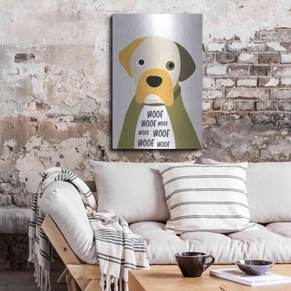 Luxe Metal Art 'Woof' by Ayse, Metal Wall Art,24x36