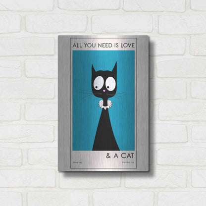 Luxe Metal Art 'All You Need Is Love' by Ayse, Metal Wall Art,12x16