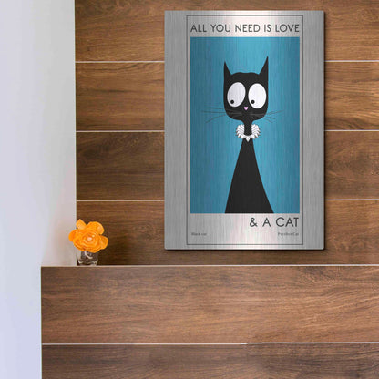 Luxe Metal Art 'All You Need Is Love' by Ayse, Metal Wall Art,12x16