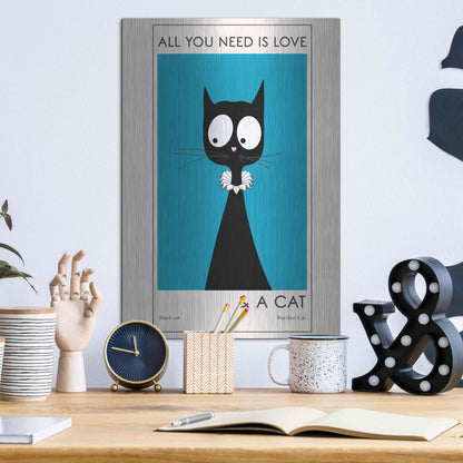 Luxe Metal Art 'All You Need Is Love' by Ayse, Metal Wall Art,12x16