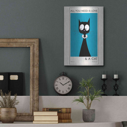 Luxe Metal Art 'All You Need Is Love' by Ayse, Metal Wall Art,12x16