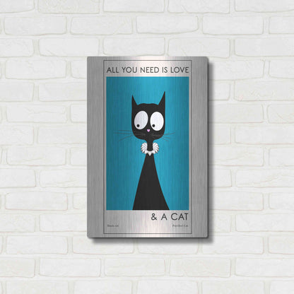 Luxe Metal Art 'All You Need Is Love' by Ayse, Metal Wall Art,16x24