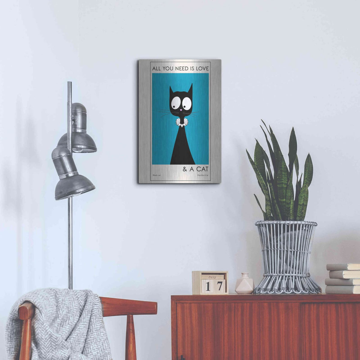 'All You Need Is Love' by Ayse – Metal Wall Art, 16x24 room view