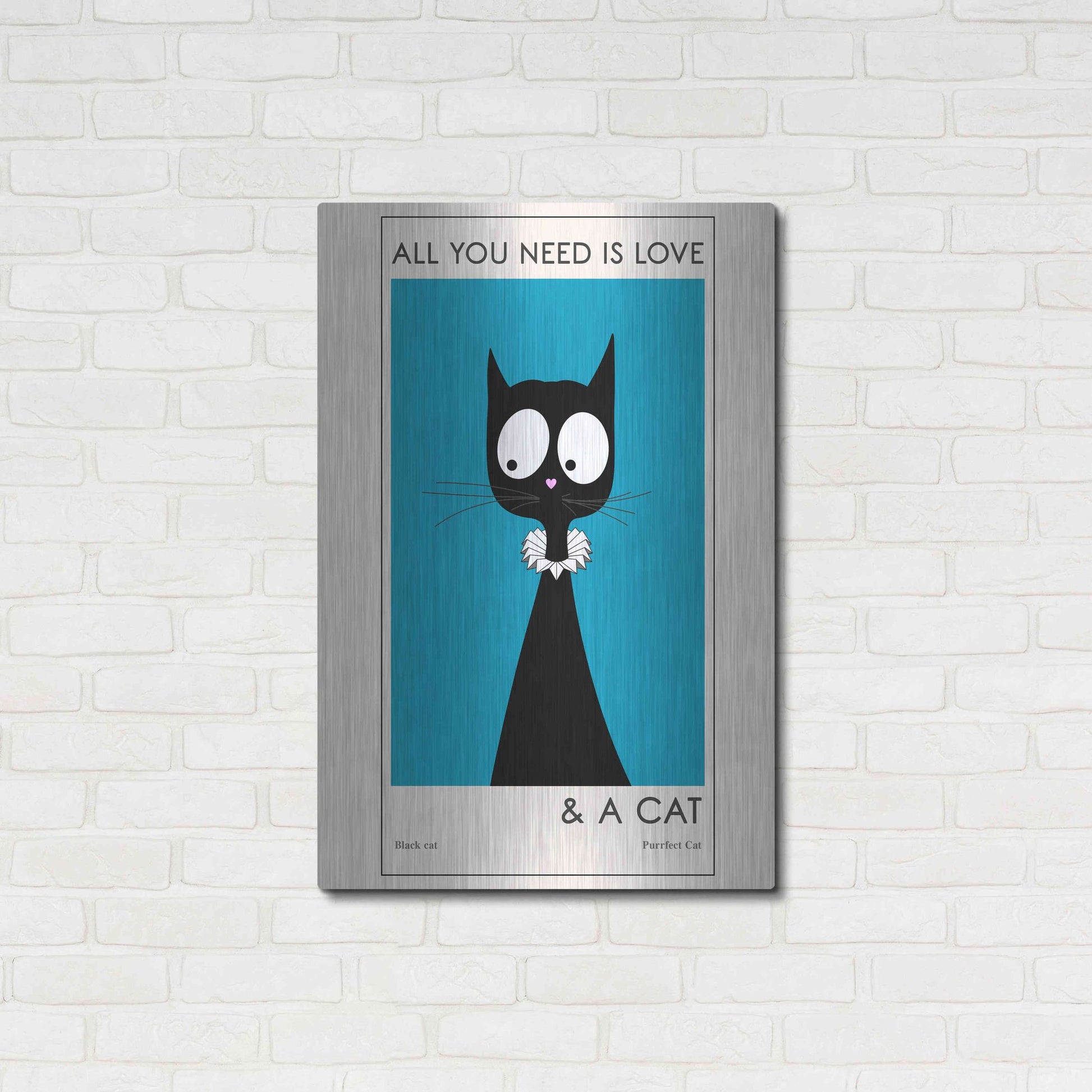 Luxe Metal Art 'All You Need Is Love' by Ayse, Metal Wall Art,24x36