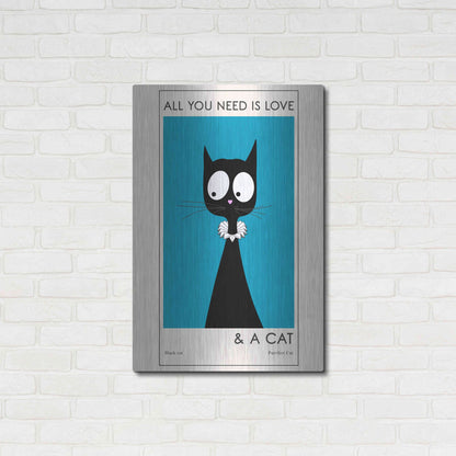 Luxe Metal Art 'All You Need Is Love' by Ayse, Metal Wall Art,24x36