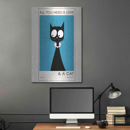 Luxe Metal Art 'All You Need Is Love' by Ayse, Metal Wall Art,24x36