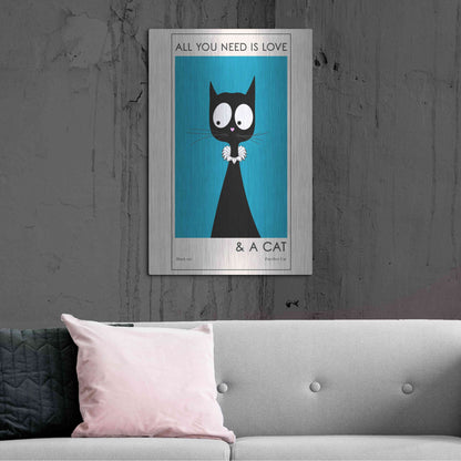 Luxe Metal Art 'All You Need Is Love' by Ayse, Metal Wall Art,24x36