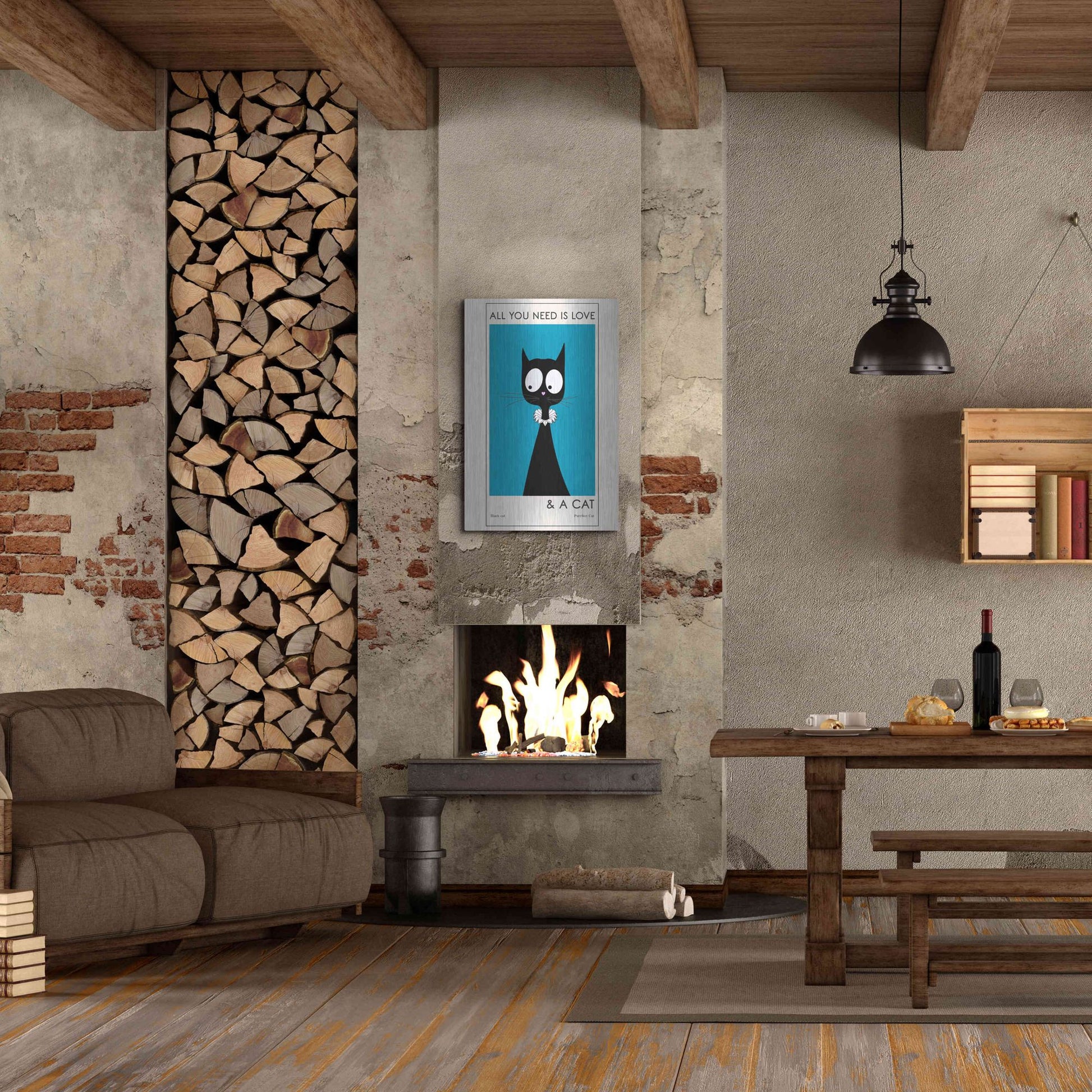 Luxe Metal Art 'All You Need Is Love' by Ayse, Metal Wall Art,24x36