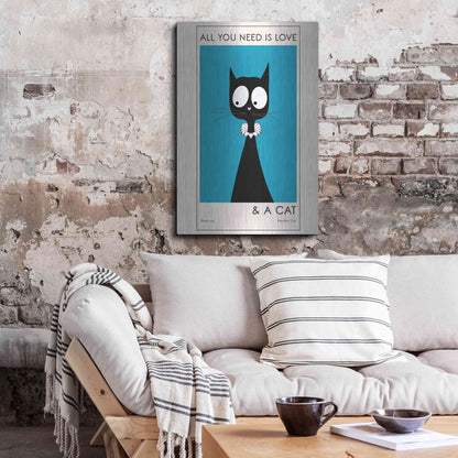 Luxe Metal Art 'All You Need Is Love' by Ayse, Metal Wall Art,24x36