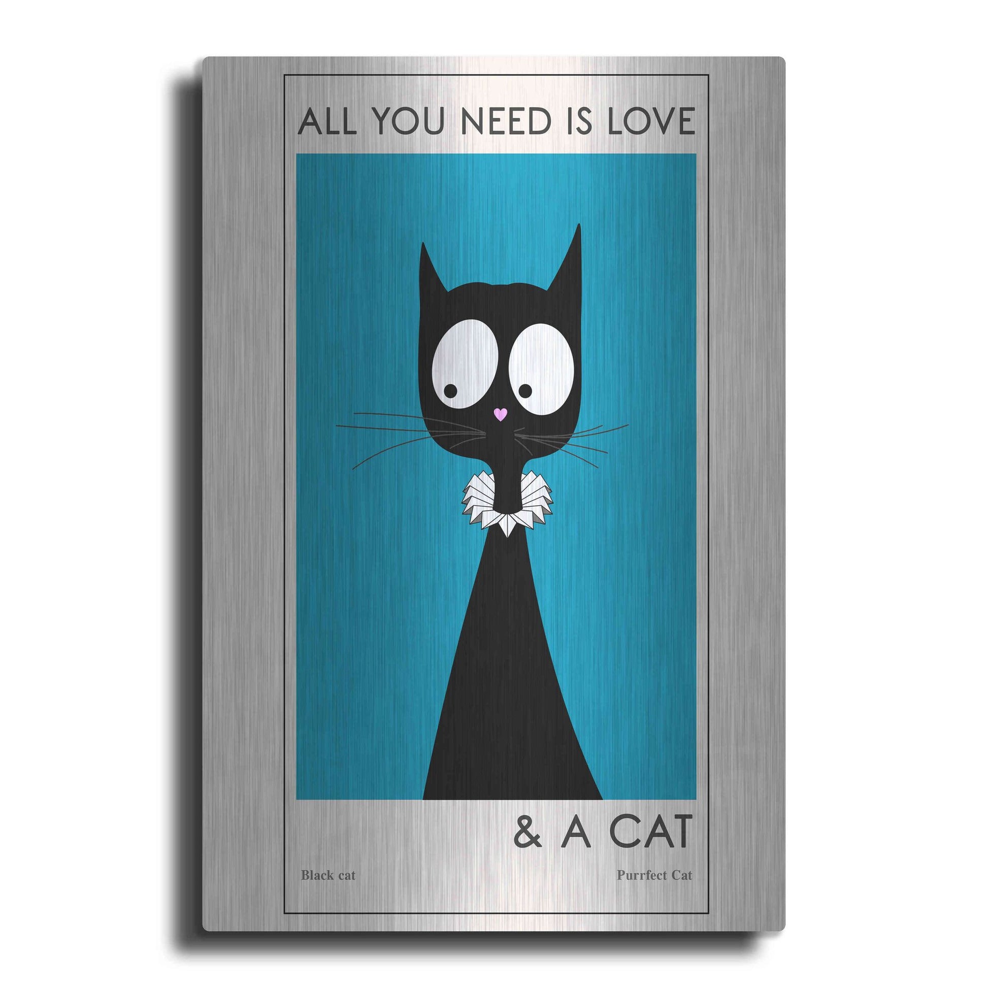 Luxe Metal Art 'All You Need Is Love' by Ayse, Metal Wall Art