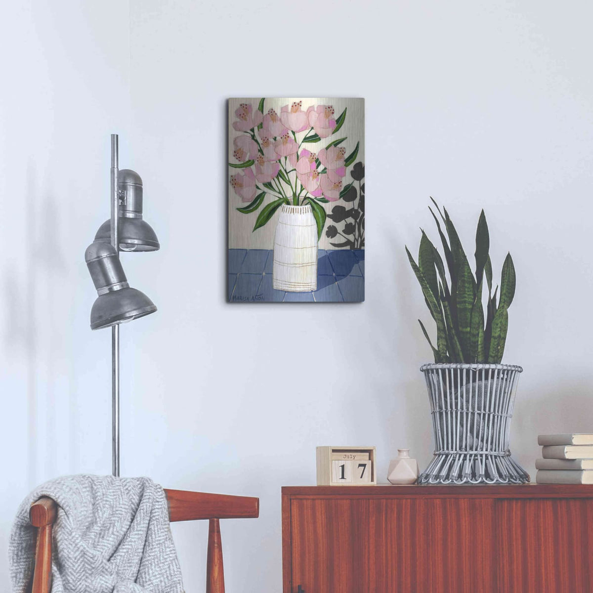 'Spring Florals 5' by Marisa Anon – Metal Wall Art, 16x24 room view