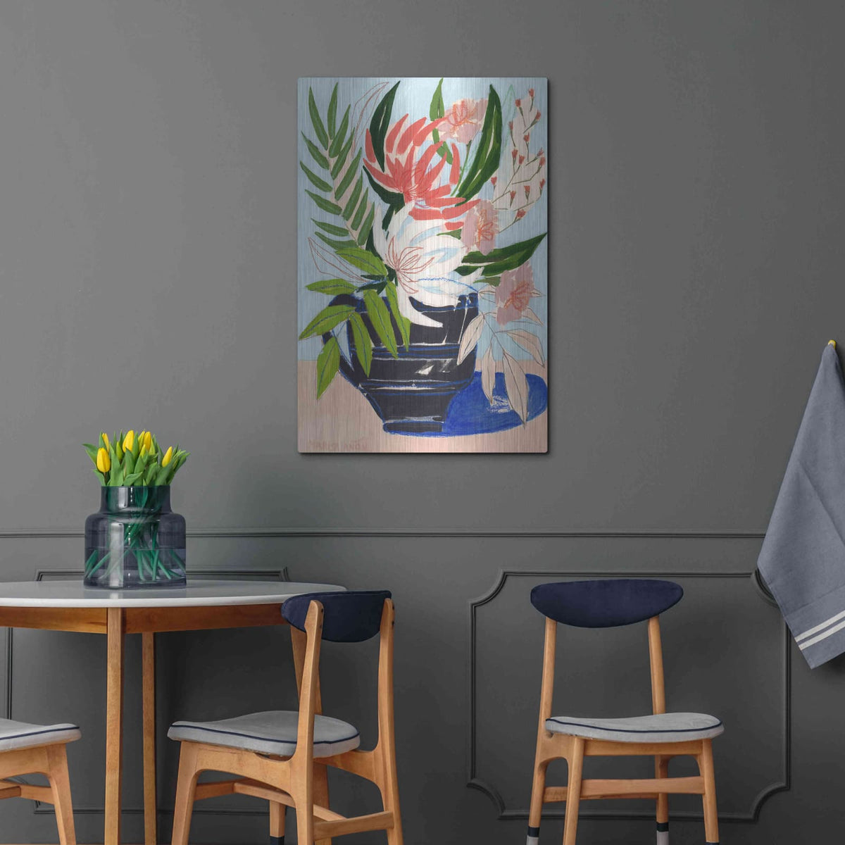 'Spring Florals 6' by Marisa Anon – Metal Wall Art, 24x36 room view