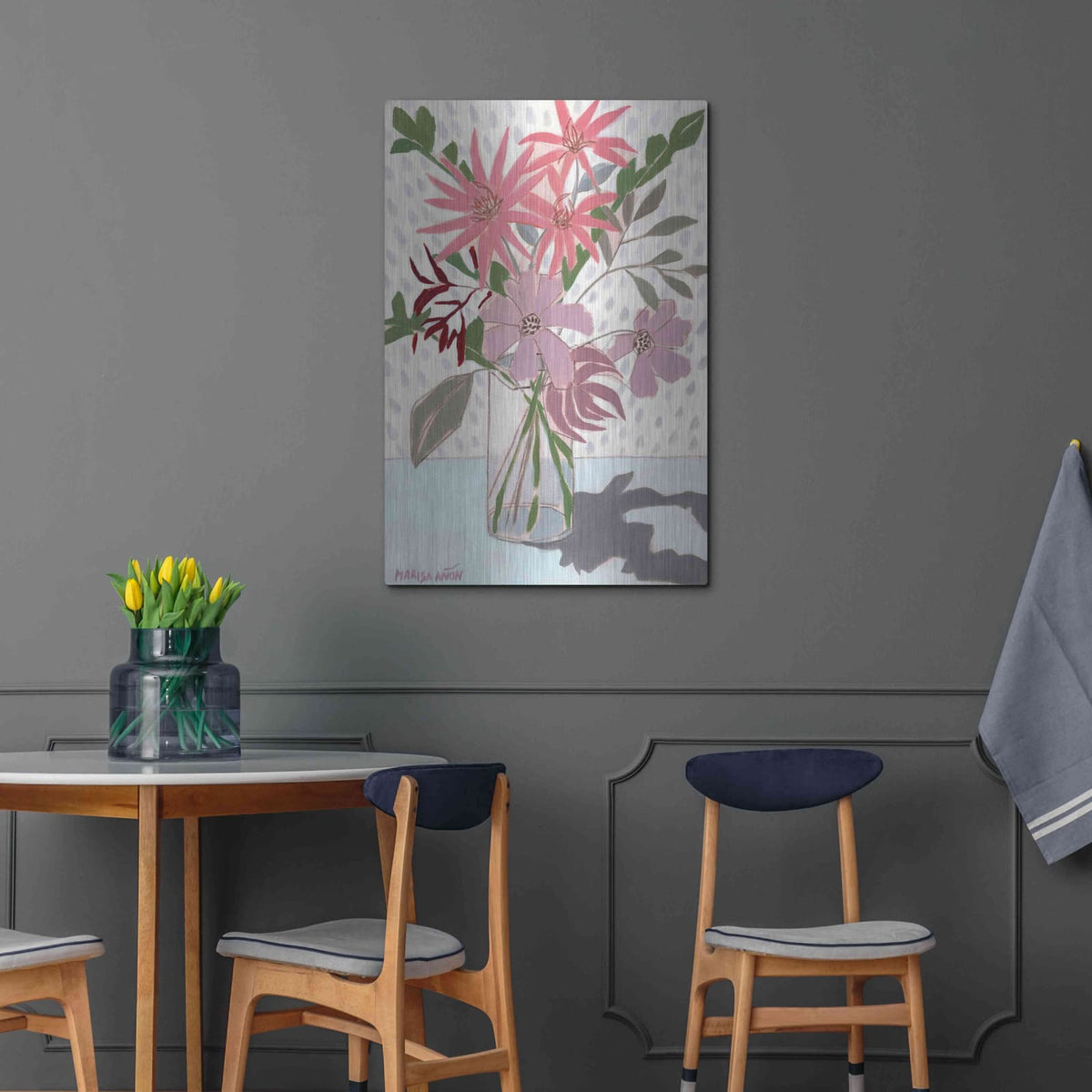 'Summer Flowers' by Marisa Anon – Metal Wall Art, 24x36 room view