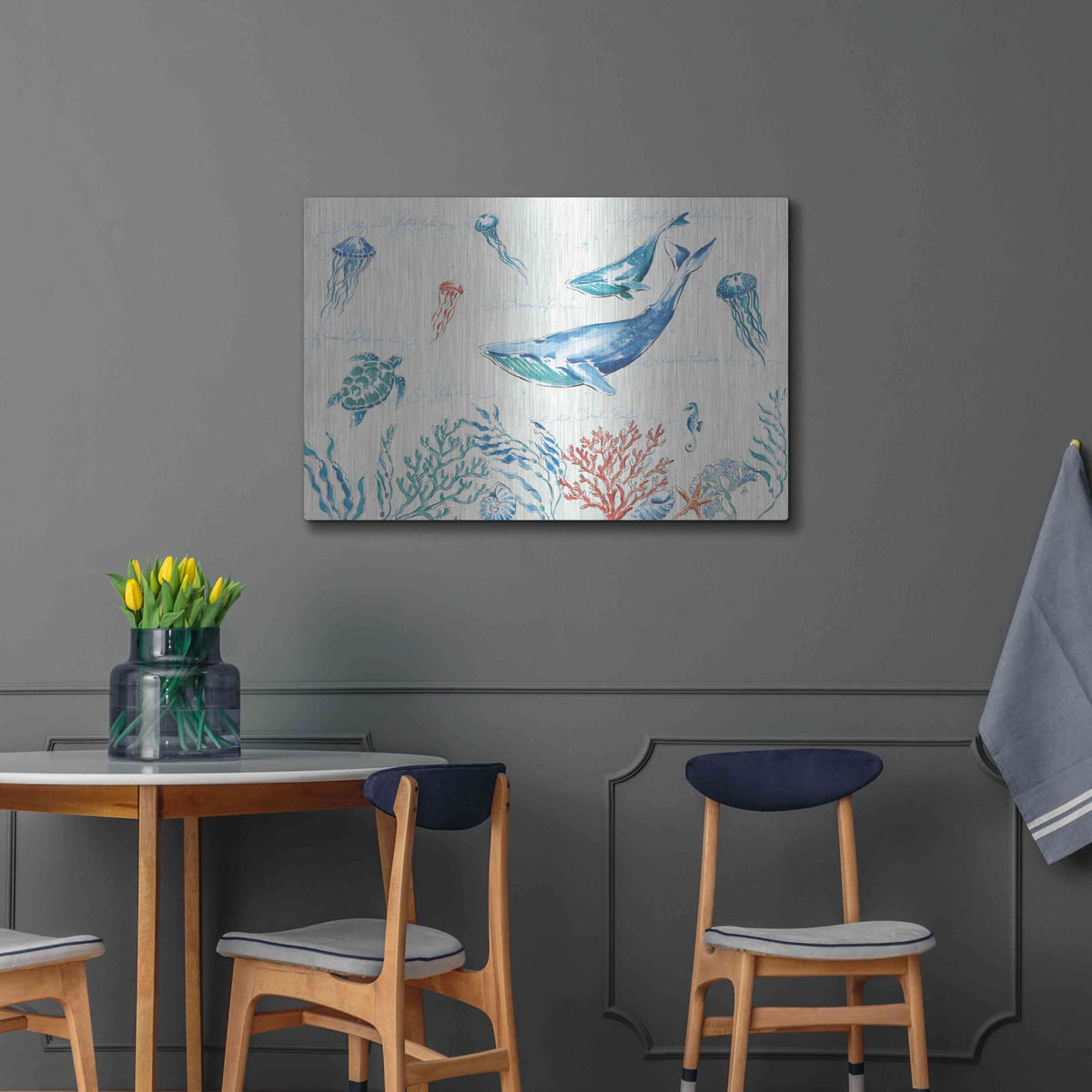 'Maritime I' by Daphne Brissonnet – Metal Wall Art, 36x24 room view