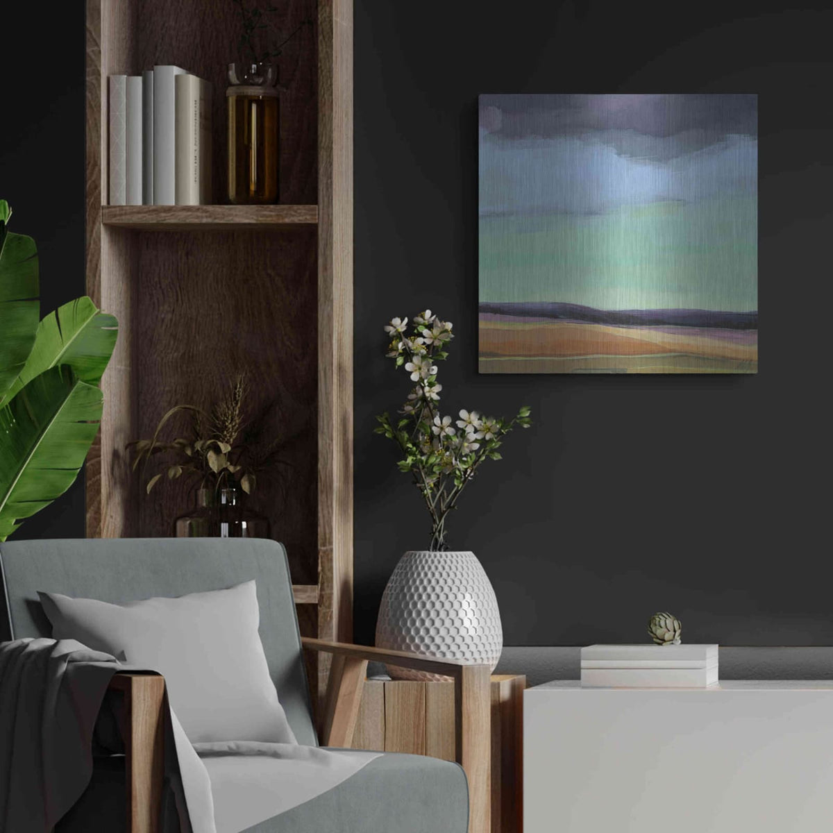 'Too Much Walking' by Niki Arden – Metal Wall Art, 24x24 room view