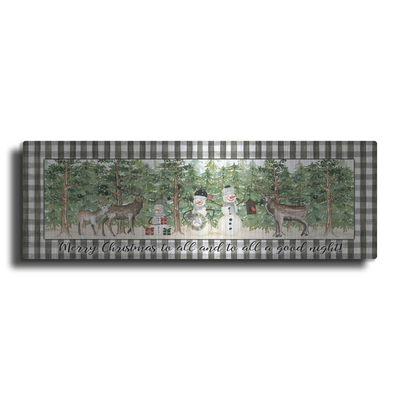 'Merry Christmas to All on Plaid' by Cindy Jacobs – Metal Wall Art
