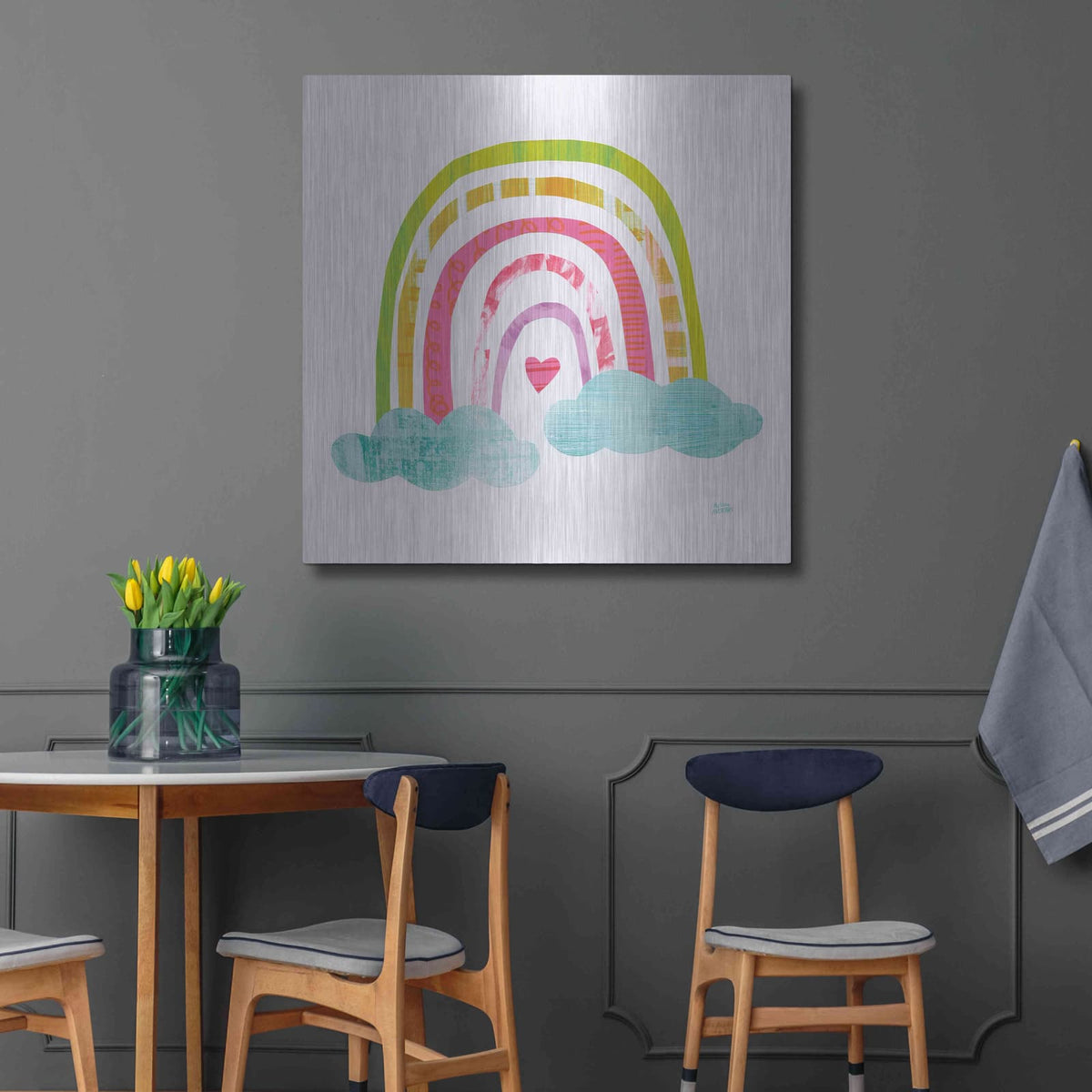 'Unicorn Magic VII Sq' by Melissa Averinos – Metal Wall Art, 36x36 room view