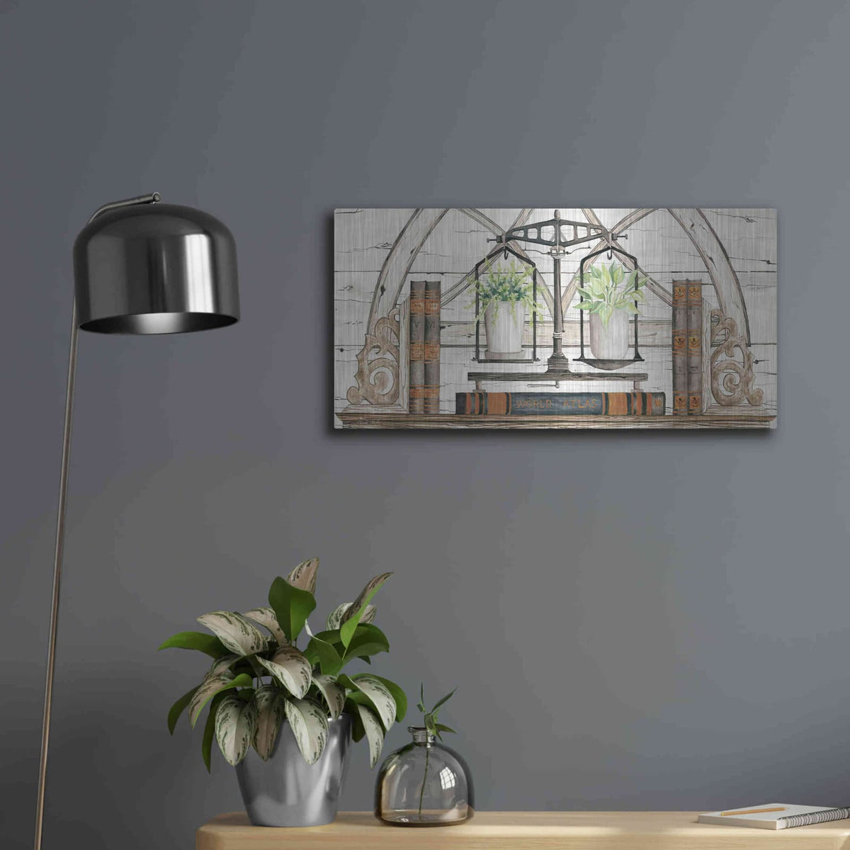 'Balance of Beauty' by Cindy Jacobs – Metal Wall Art, 24x12 room view