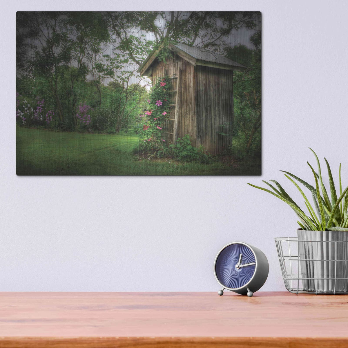 'Fragrant Outhouse' by Lori Deiter – Metal Wall Art, 16x12 room view