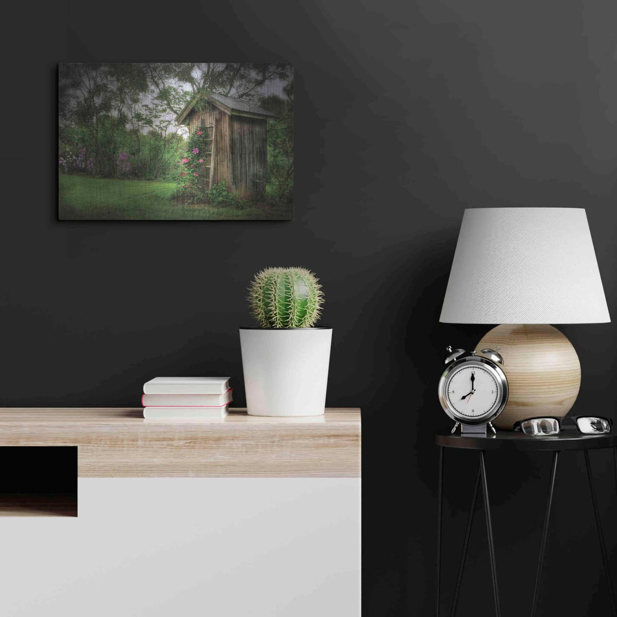 'Fragrant Outhouse' by Lori Deiter – Metal Wall Art, 24x16 room view